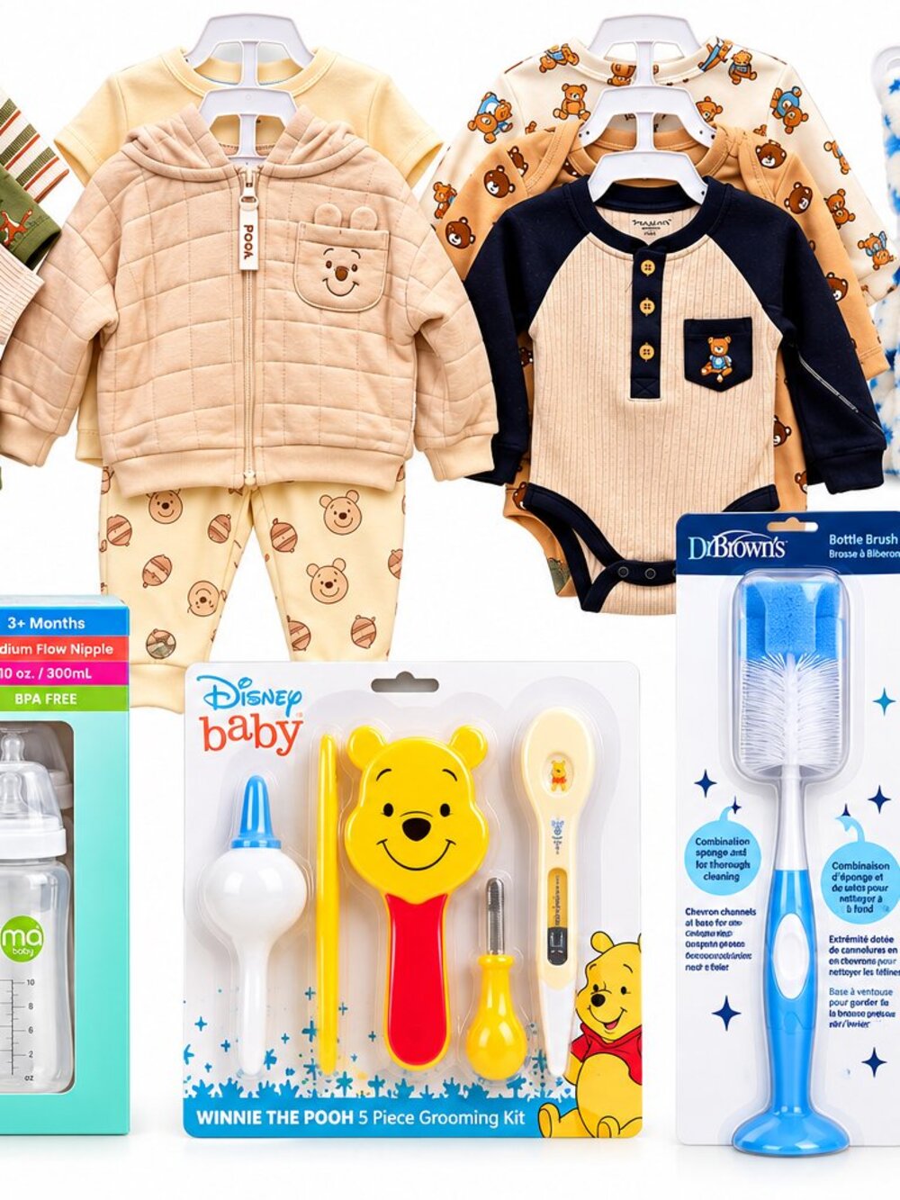 27-Piece Baby Boy Essentials Gift Bundle – Clothes, Feeding & Grooming Set